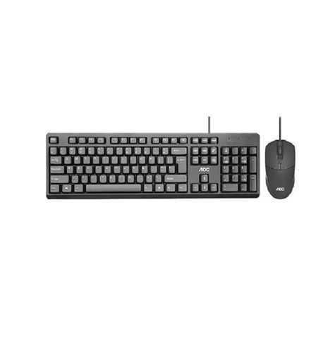 COMBO TECLADO Y MOUSE AOC KM160 ALAMBRICO / CON CABLE USB / 1200 DPI / PLUG AND PLAY / COLOR NEGRO