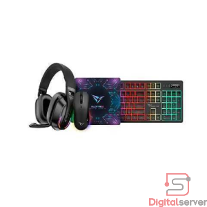 COMBO GAMING ALCATROZ X-CRAFT BASECAMP / KIT 4 EN 1 / TECLADO / MOUSE / AURICULARES / MOUSEPAD / RGB / INTERFAZ USB