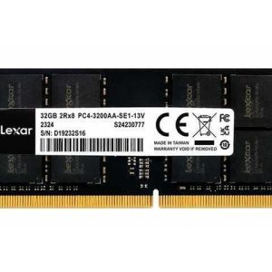 MEMORIA RAM LEXAR DDR4 32GB 3200MHZ / LD4S32G32C22ST-HGN / PC4-3200AA / 1.2V / SODIMM / PARA LAPTOP / PULL / GRADO A