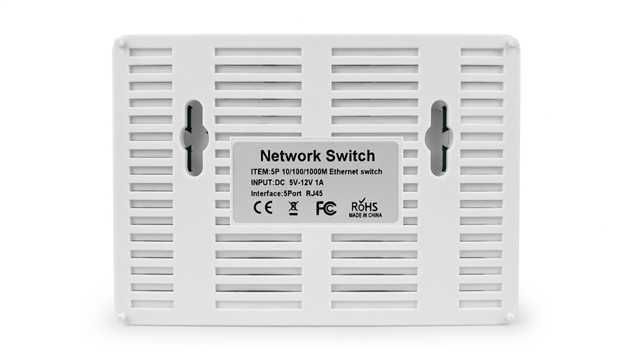 SWITCH DE 5 PUERTOS / 10/100/1000MBPS / GIGABIT / RJ45 / PLUG AND PLAY / COLOR BLANCO - Imagen 2