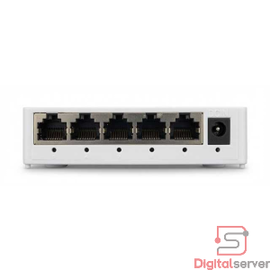 SWITCH DE 5 PUERTOS / 10/100/1000MBPS / GIGABIT / RJ45 / PLUG AND PLAY / COLOR BLANCO