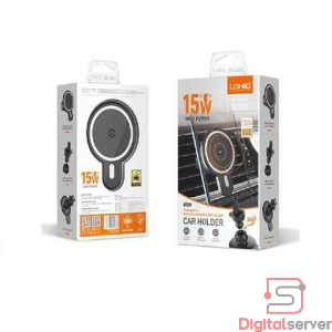 CARGADOR INALAMBRICO PARA AUTO LDNIO MA20 / SOPORTE MAGNETICO 15W / TIPO C / GIRO 360° / COLOR NEGRO