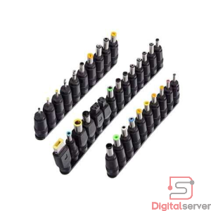 KIT UNIVERSAL 34 ADAPTADORES DC 5.5 × 2.1 MM HEMBRA A CONECTORES MACHO PARA LAPTOP
