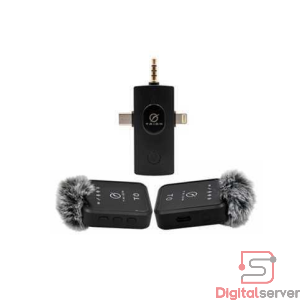 MICROFONOS INALAMBRICOS DE SOLAPA TRION TM100 / 2.4GHZ / 3 EN 1 / TIPO C / LIGHTNING / JACK 3.5MM / COLOR NEGRO