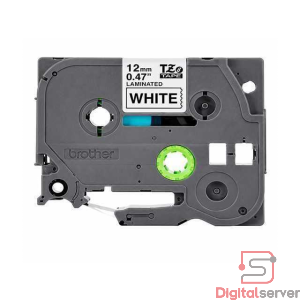 CINTA LAMINADA BROTHER 12MM 0.47" LAMINADO / P-TOUCH / 1/2IN / COLOR NEGRO 