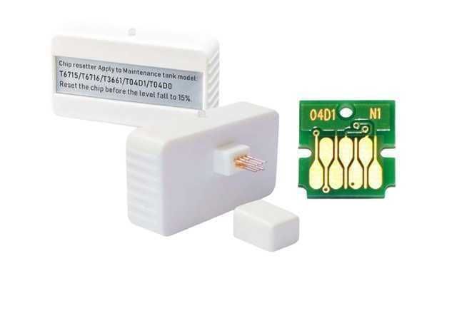 RESETEADOR DE CHIP PARA CAJA DE MANTENIMIENTO EPSON T04D0 T04D1 T6714 T6715 T6716 T3661 L6161 L6171 L6191 XP5100 L5115 WF2700 WF2860 WF2865 L14150