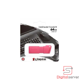 PENDRIVE KINGSTON 64GB / DATATRAVELER EXODIA M / USB 3.2 / UNIDAD FLASH / COLOR ROSADO NEON
