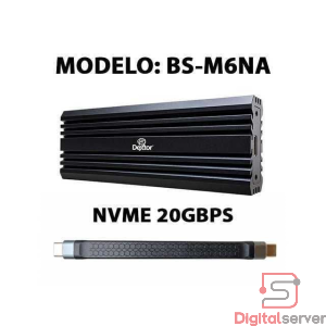 ENCLOSURE DEXTOR PARA DISCO SOLIDO SSD NVME PCI USB 3.0 / TIPO-C A TIPO-C / MODELO BS-M6NA