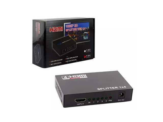 SPLITTER HDMI DE 1 A 4 DUPLICADOR DE PANTALLA 1080 FULL HD