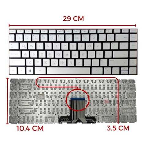 TECLADO HP 14-DK 14-DA 14-DP 14-CR 14S-CF 14-CE 14-CF 14S-DF SMALL SILVER .