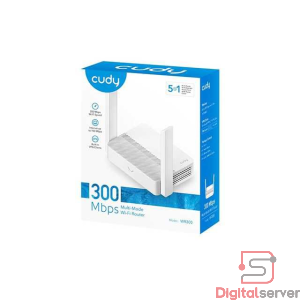 ROUTER CUDY WR300 300 MBP/S / 2 ANTENAS / VPN / 5 EN 1 / MULTIMODO / 2.4GHZ / COLOR BLANCO