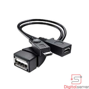 CABLE ADAPTADOR OTG EN Y / 20CM / MICRO USB MACHO A MICRO USB HEMBRA Y USB 2.0 HEMBRA / COMPATIBLE CON FIRE TV STICK