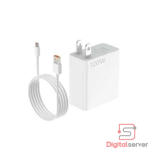 CARGADOR PARA CELULARES TIPO XIAOMI 120W / USB A TIPO C / COLOR BLANCO